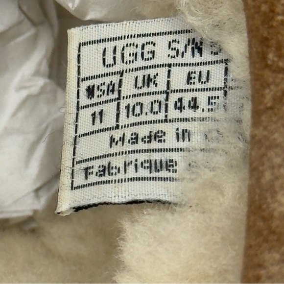 UGG SCUFF Chestnut Suede Wool lined HOUSE Slipper Slides - Picture 8 of 10